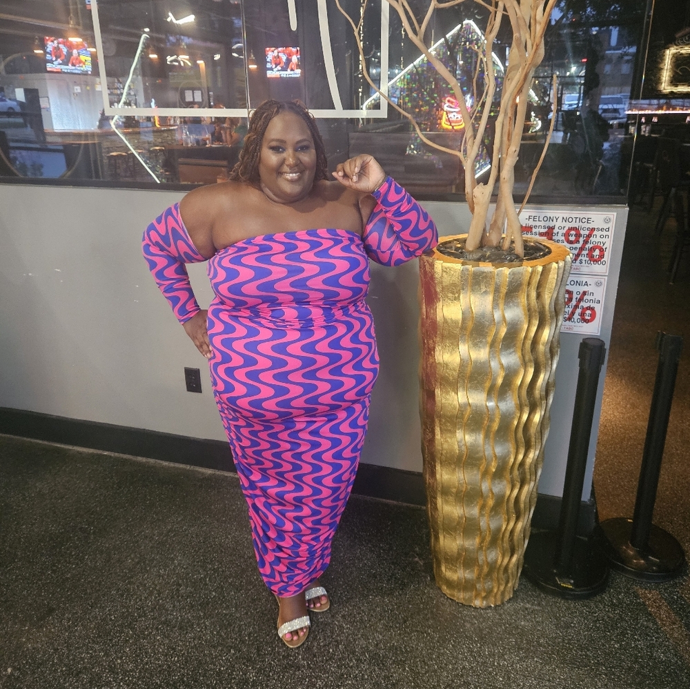Plus size Aura tube maxi dress